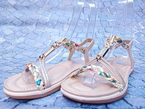 PIĘKNE SANDAŁKI z GUMKĄ Gold r.38 na Arena.pl