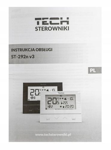 STEROWNIK TERMOSTAT REGULATOR TEMPERATURY POKOJOWY SZKŁO TECH ST-292 V3 na Arena.pl