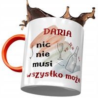 Kubek Pomarańczowy Dla Darii Koleżanki Żony Z Nadrukiem Ze Zdjęciem