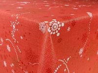 Gruba Cerata Dekoracyjna Na Włókninie Obrus Czerwony Ze Wzorem Gwiazdki