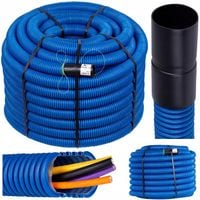 RURA KARBOWANA AROT 50mm 25m PESZEL DO ZIEMI Z PILOTEM NIEBIESKA DVR