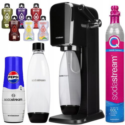 SATURATOR DO WODY SODASTREAM ART CZARNY BUTELKA + SYROP PEPSI + DODATKI na Arena.pl