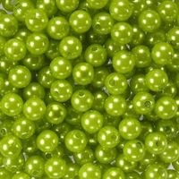 Koraliki perłowe 6mm (50szt) Pistacja
