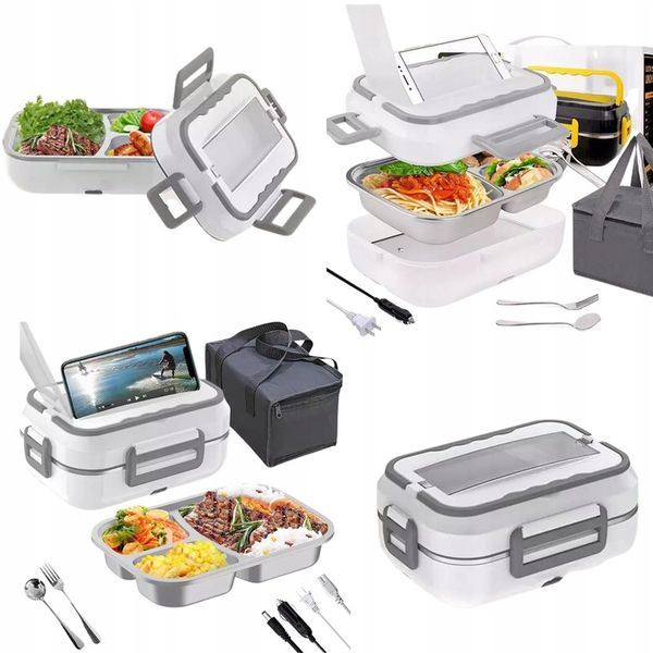 Elektryczny LUNCH BOX obiadowy POJEMNIK na jedzenie Termos podgrzewacz 40V zdjęcie 2