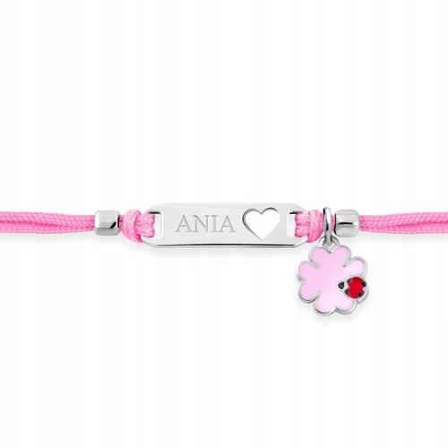 BRANSOLETKA SREBRNA ID 925 KONICZYNKA GRAWER SERCE PAMIĄTKA CHRZTU ŚWIĘTEGO na Arena.pl