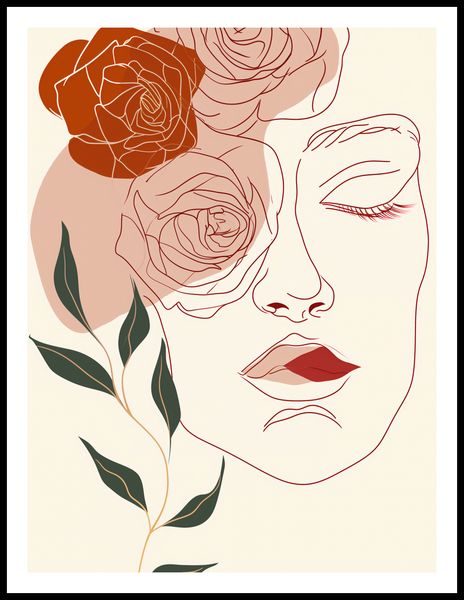 Plakat 60x80cm Beż i Twarz zdjęcie 3