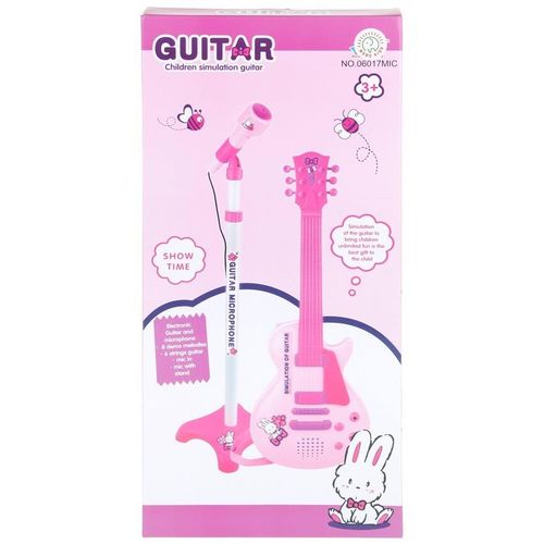 Gitara Elektryczna dla Dzieci Mikrofon Statyw Utwory Demonstracyjne Dźwięk na Arena.pl