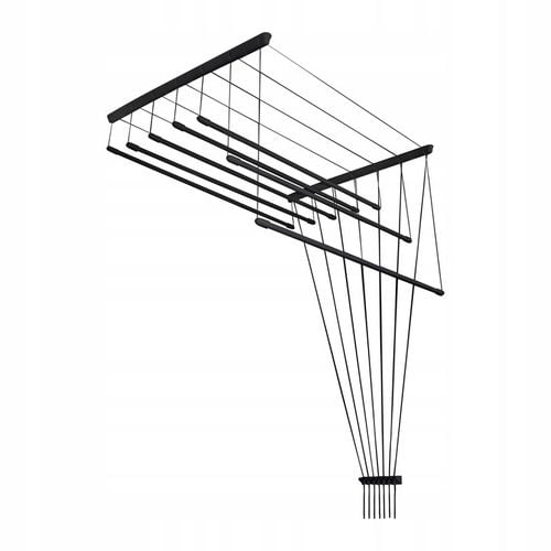 Suszarka Sufitowa na pranie CZARNA 7 prętów 180 cm modna ciekawa loftowa na Arena.pl