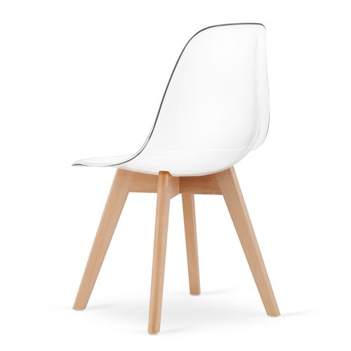 Krzesło KITO przezroczyste / nogi naturalne x 2 na Arena.pl