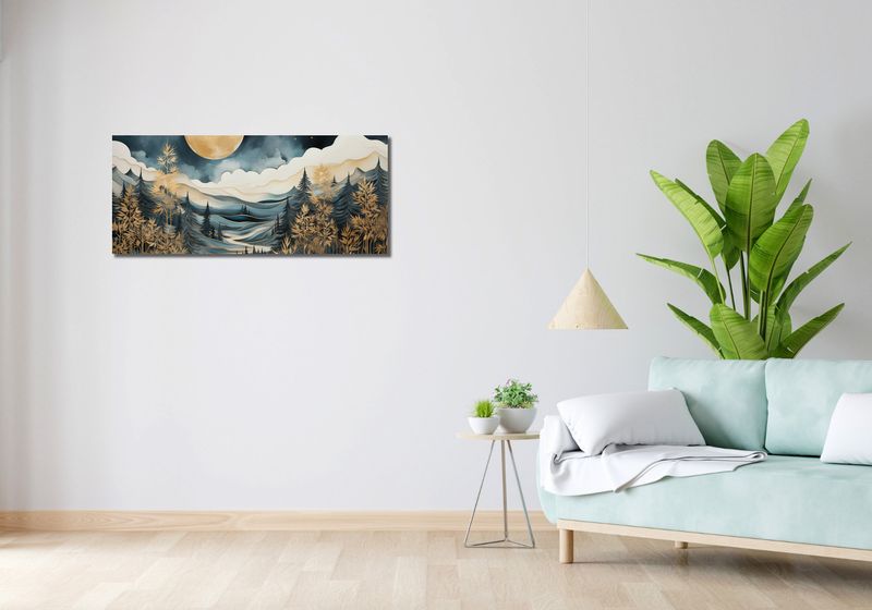 Obraz 100x40cm Szepty Nocnego Lasu zdjęcie 2