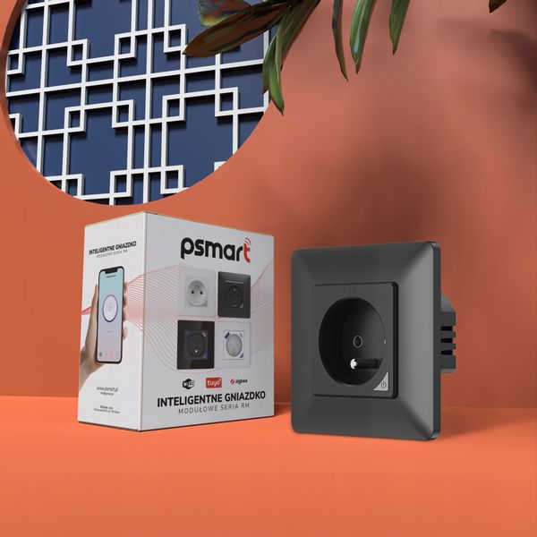 Inteligentne Gniazdo z Pomiarem Prądu WiFi TUYA PSMART 16A czarne zdjęcie 9