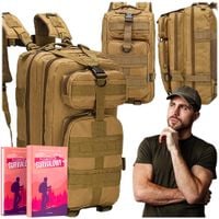 PLECAK WOJSKOWY TURYSTYCZNY 35L BRĄZOWY SOLIDNY