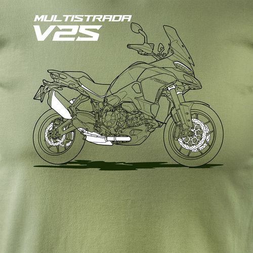 Koszulka na motor motocyklowa Ducati Multistrada V2S męska khaki REGULAR XXL na Arena.pl