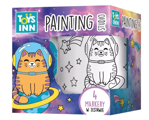 Kubek Do Kolorowania Kot W Kosmosie 4 Markery 9384 Stnux na Arena.pl