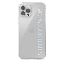 superdry snap iphone 12/12 pro clear case srebrny/silver 42591
