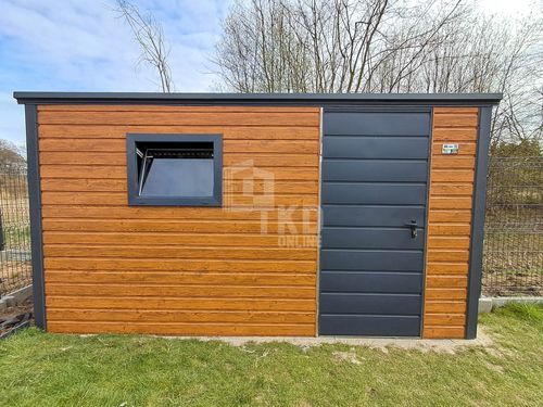 Schowek - domek ogrodowy 4x2m drzwi okno dach TKD392 na Arena.pl