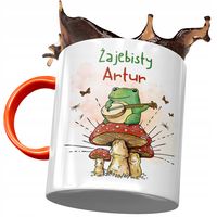 Kubek Pomarańczowy Dla Artura Kolegi Męża Prezent Z Nadrukiem Ze Zdjęciem