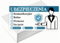 Wizytówki firmowe 200 szt WIELE WZORÓW do wyboru UBEZPIECZENIA