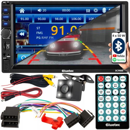 RADIO SAMOCHODOWE BLUETOOTH 2 DIN 7" RDS USB MICRO SD 4x50W KAMERA COFANIA na Arena.pl