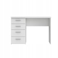 Biurko białe z szufladami 110x60 cm małe do pracy szkolne 100 120