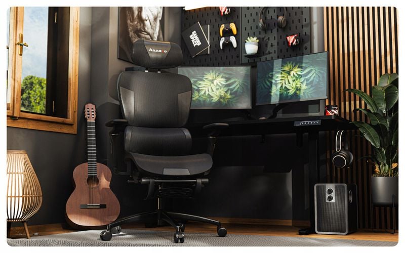 Fotel Gamingowy Ergonomiczny Obrotowy Regulowany Huzaro Combat 7.9 Black zdjęcie 9