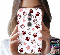 ETUI DO HUAWEI MATE 10 PRO - PSIE ŁAPKI NA BIAŁYM TLE, PIES, KOT, MIŚ