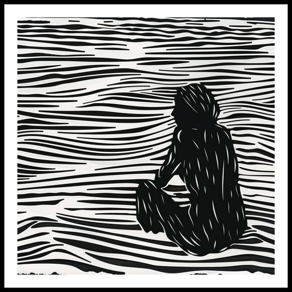 Plakat 90x90cm Złożone Fluidalne Linie zdjęcie 3