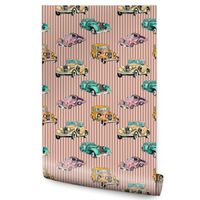 Tapeta Dla Dzieci Starodawne AUTA Samochody Paski