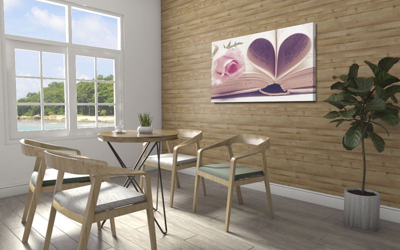 Foto obraz na płótnie "Miłość do książki" 120x80 zdjęcie 1