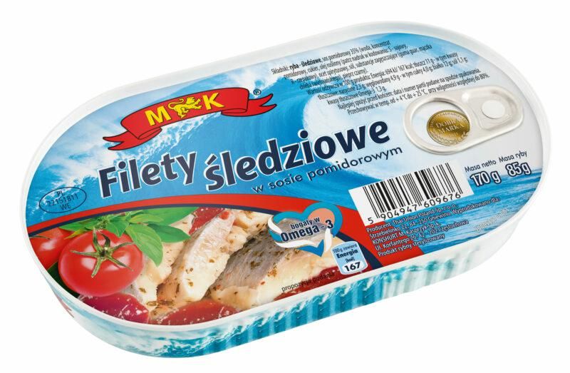 MK FILET ŚLEDZIOWY W POMIDORACH 170G zdjęcie 1