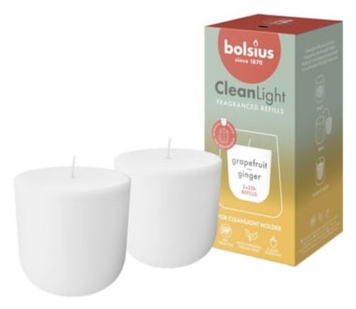 Świece zapach. do świecznika BOLSIUS CleanLight ~20h Grapefruit Ginger 2szt na Arena.pl