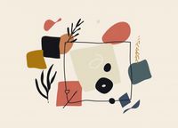 Plakat 18x13cm Abstrakcyjny Dialog