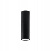 Lampa oprawa sufitowa punktowa tuba 20 cm czarna spot do kuchni Sollux
