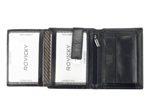 męski portfel skórzany rovicky czarny na Arena.pl