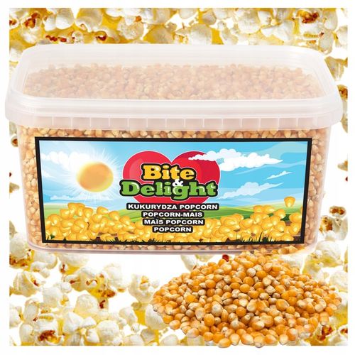 POPCORN KUKURYDZA ZIARNO DO PRAŻENIA BEZ SOLI 99,8% OTWARTYCH ZIAREN 4kg na Arena.pl