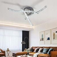 ZYRANDOL KRYSZTALOWY LAMPA SUFITOWA LED SREBRO 6500K NOWOCZESNA DO SALONU