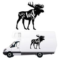 NAKLEJKA NA SAMOCHÓD Let's got lost napis KAMPER przyczepę kempingową 70 cm