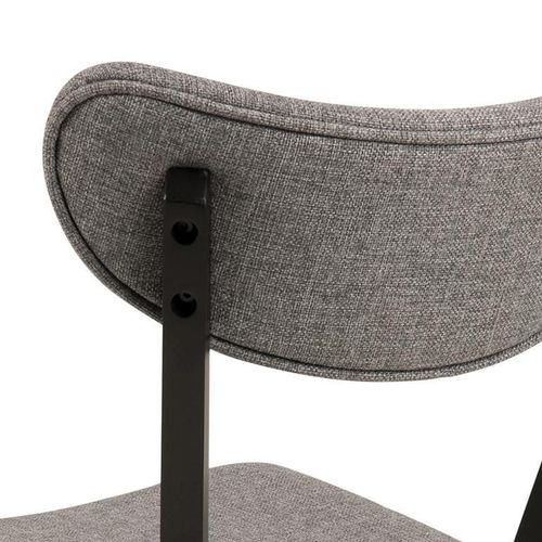 Krzesło Roxby tapicerowane szare/czarne na Arena.pl