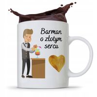 Kubek Prezent Dla Barmana Barmanki O Złotym Sercu Z Nadrukiem Ze Zdjęciem