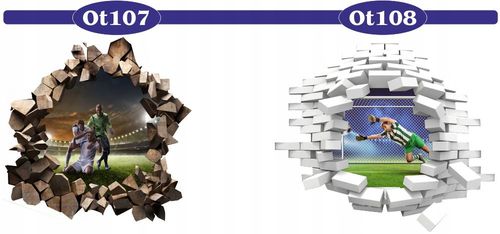 Naklejka samoprzylepna piłka nożna piłkarska 3D na Arena.pl