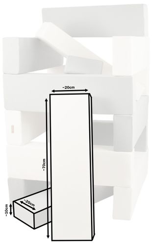 Tunel komplet 2 dużych klocków kształtek piankowych do żłobków przedszkoli na Arena.pl