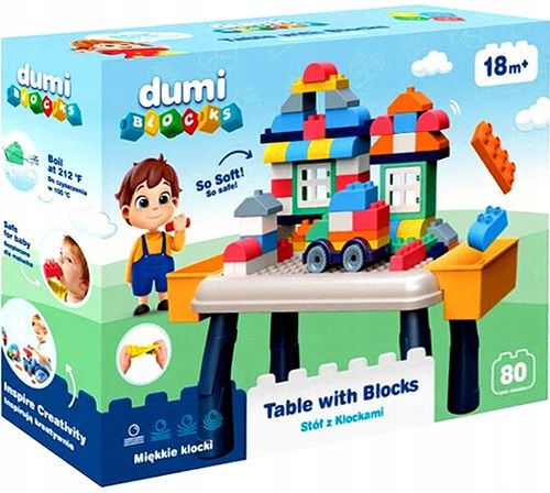 Dumel DUŻE KLOCKI GUMOWE MIĘKKIE PREZENT DLA ROCZNEGO DZIECKA na mikołaja na Arena.pl