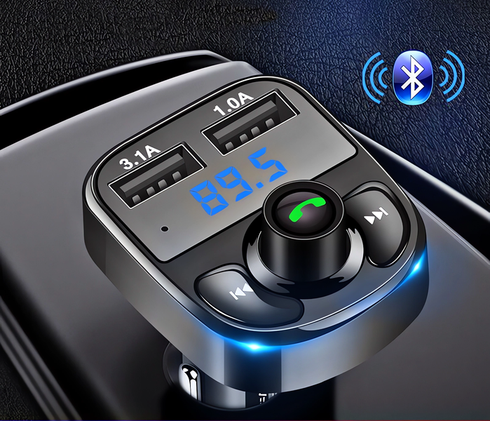 TRANSMITER BLUETOOTH FM MP3 ŁADOWARKA ODTWARZACZ 2X USB AUDIO BT zdjęcie 3