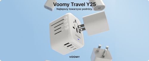 Adapter Podróżny VOOMY Z Ponad 170 Narodów - 2 Usb A 2 Usbc Biały na Arena.pl