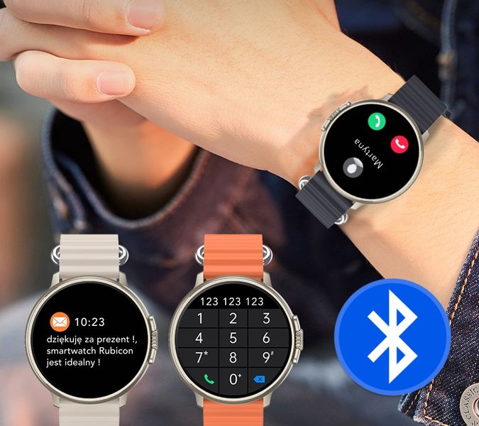 smartwatch rubicon rncf15 tytan/orange smarub258 zdjęcie 5