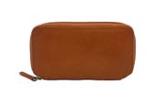 Skórzane etui na klucze - Brązowe jasne