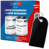 lakier zaprawka + bezbarwny zaprawkowy samochodowy opel 20r black sapphire