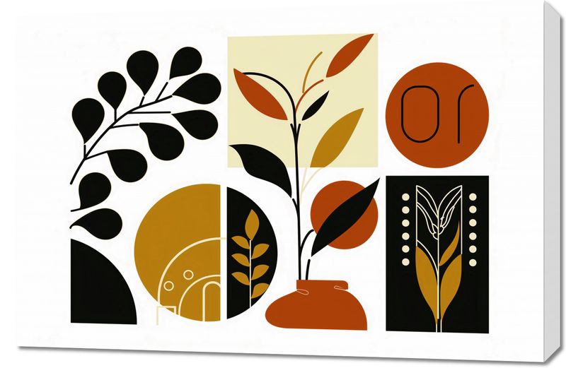 Obraz 90x60cm Kolaż Botaniczny zdjęcie 1