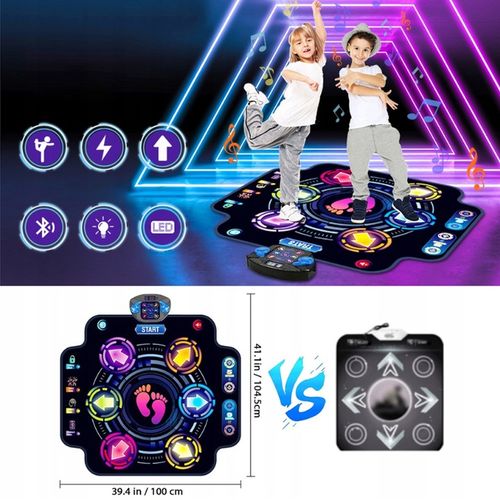 MUZYCZNA MATA DO TAŃCA DLA DZIECI MUZYKA GRA BLUETOOTH 5 TRYBA 9 POZIOM na Arena.pl