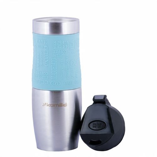 KUBEK TERMICZNY TERMOS STALOWY 100% SZCZELNY pojemny bidon KAMILLE 480 ml na Arena.pl